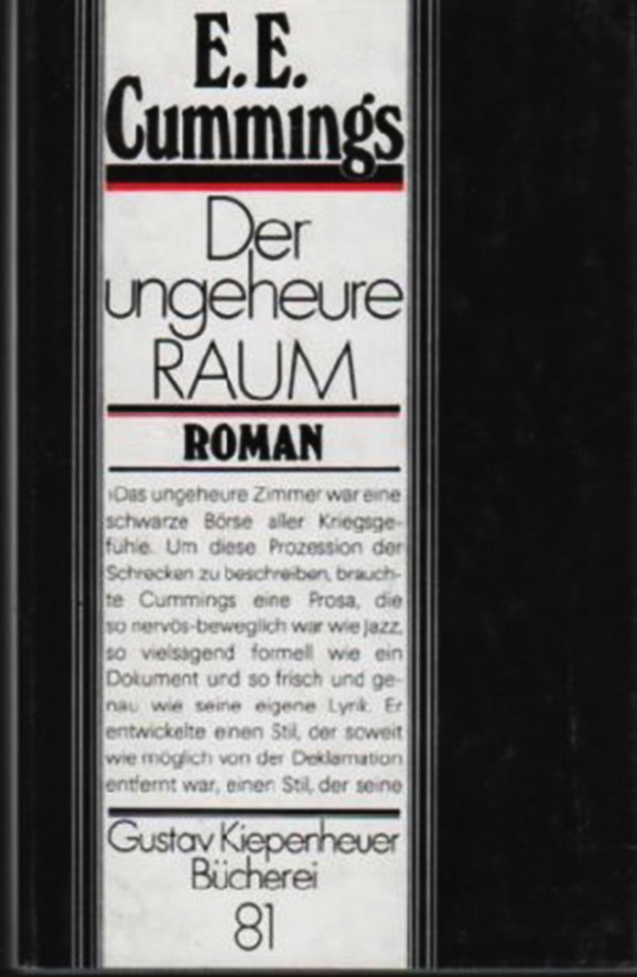 Der ungeheure Raum Books