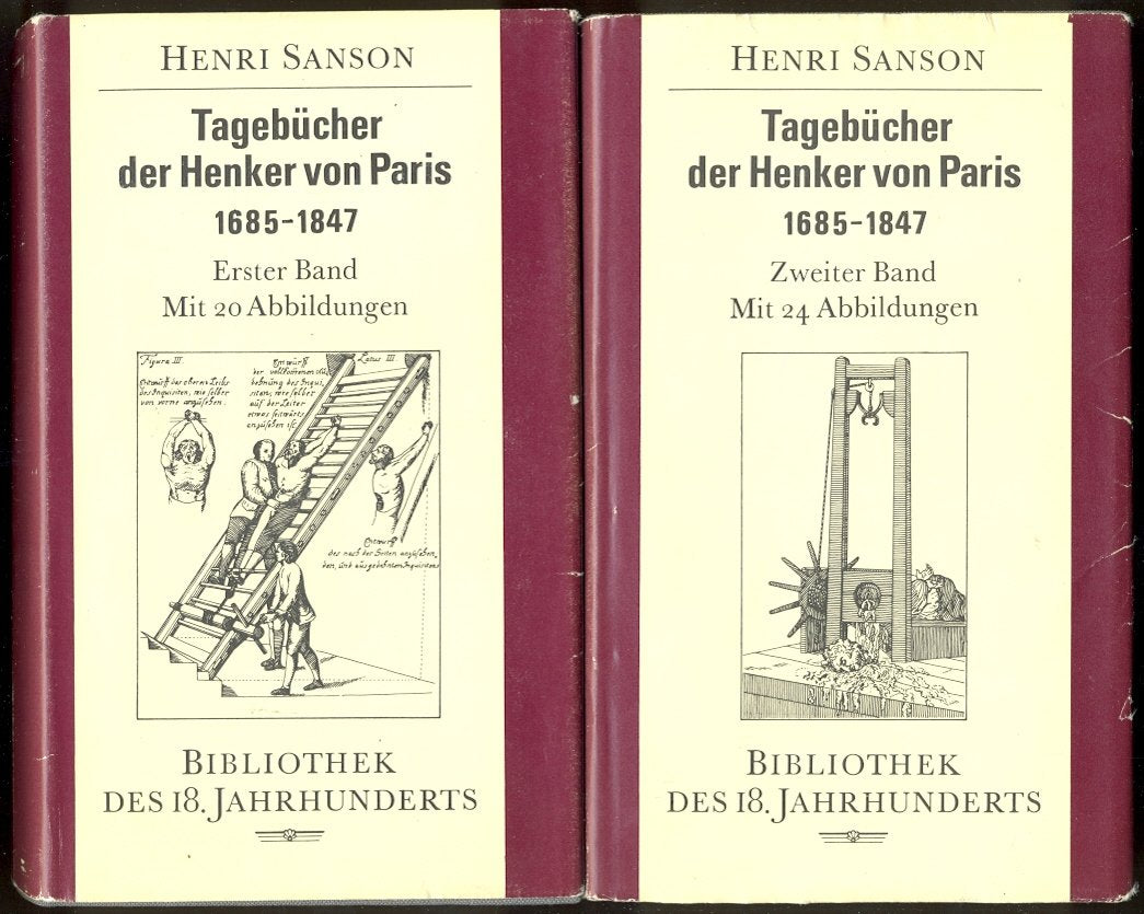 Tagebücher der Henker von Paris 1685 - 1847. 2 Bände. Books