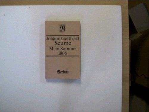 Mein Sommer 1805 (RUB, 736) Contemporary literature