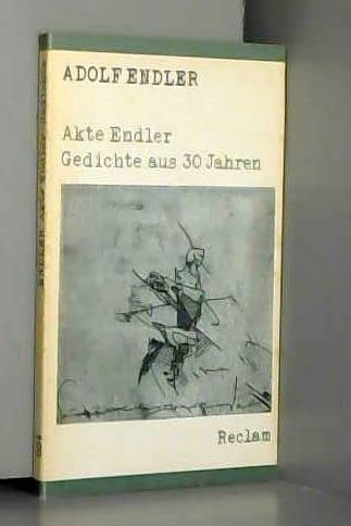 Akte Endler Gedichte aus 30 Jahren Books