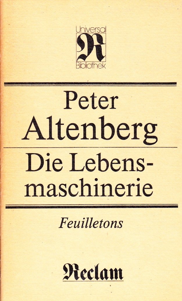 Die Lebensmaschinerie : Feuilletons. Media & Communication