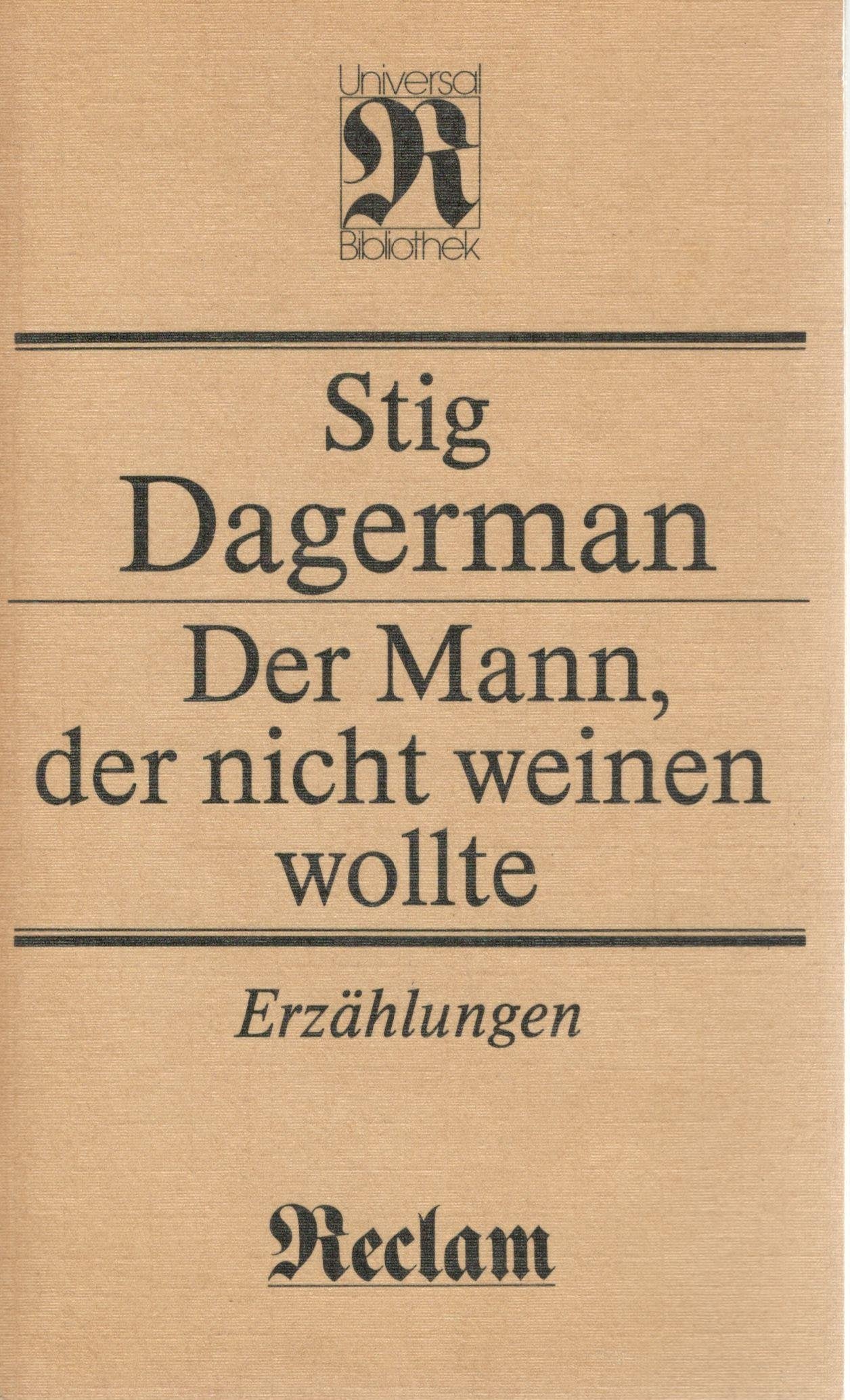 Der Mann, der nicht weinen wollte. Erzählungen. Books