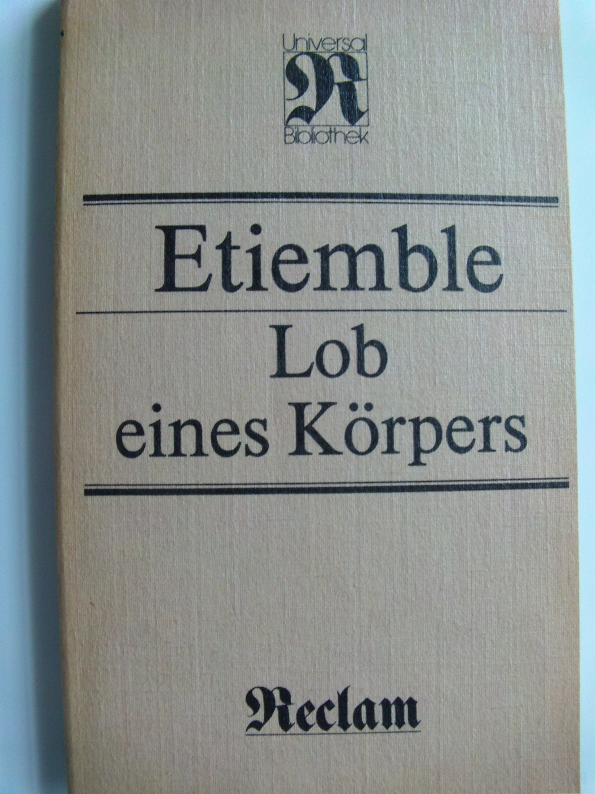 Lob eines Körpers. Books
