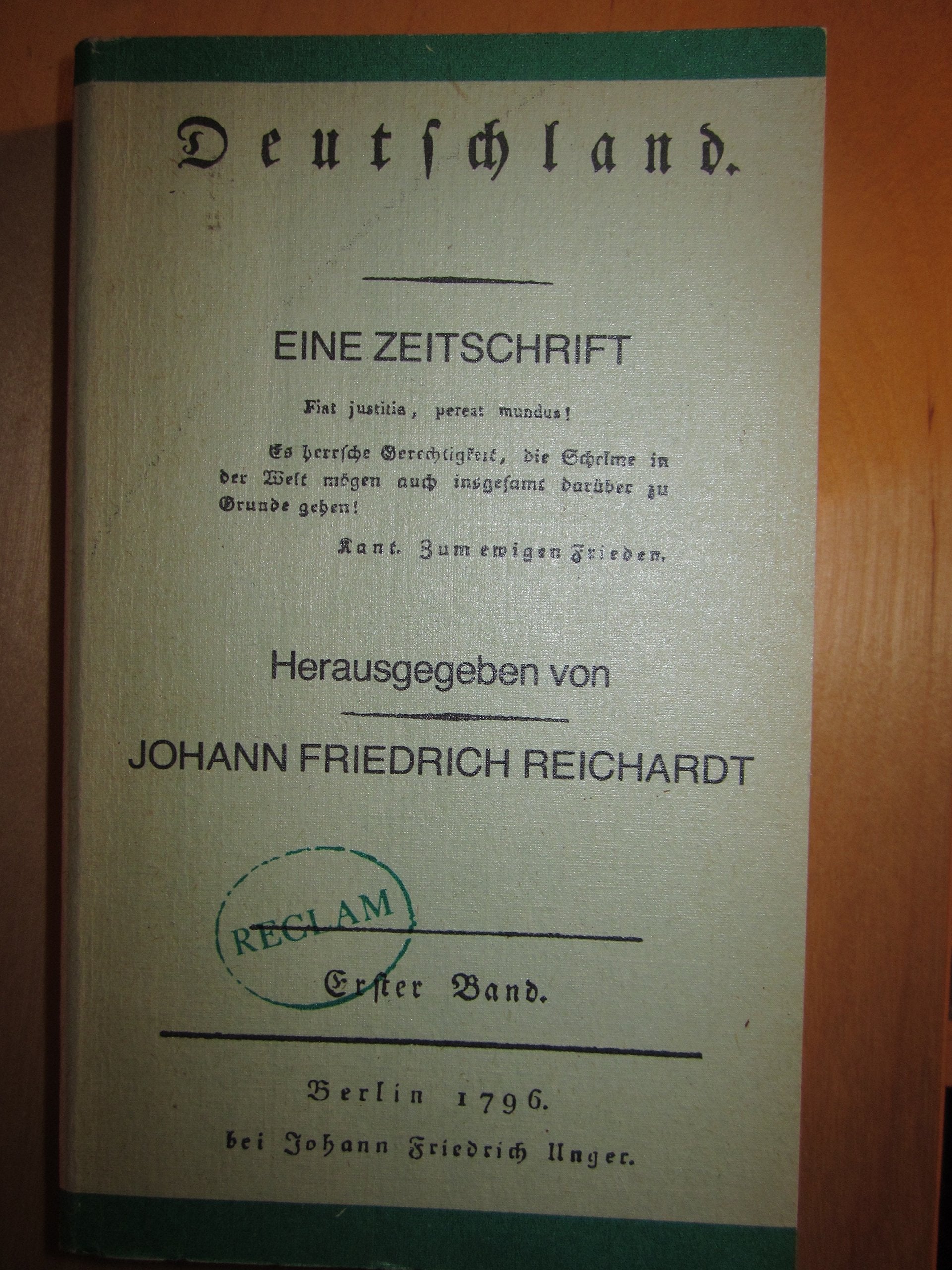 Deutschland : eine Zeitschrift , Auswahl. Politics & History
