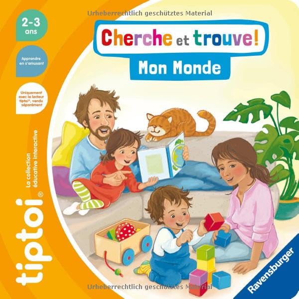 Ravensburger - tiptoi® - Livre interactif - Cherche et trouve - Mon Monde - Jeu éducatif électronique, sans écran - A partir de 2 ans - version française - 13099008 Books