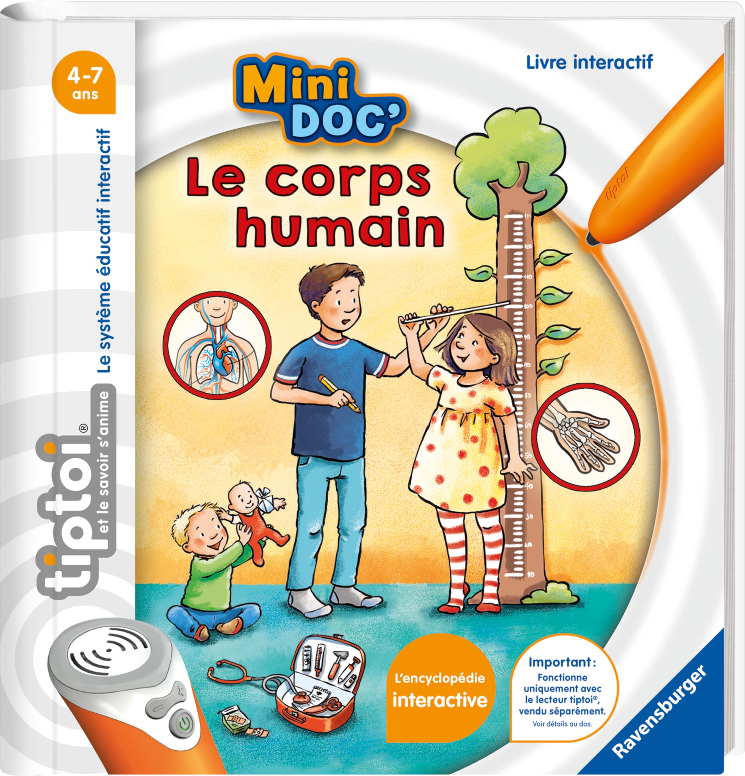 Ravensburger - tiptoi®- Livre interactif - Mini Doc' Le corps humain - Jeu éducatif électronique, sans écran - A partir de 4 ans - Version française - 13 099 019 book