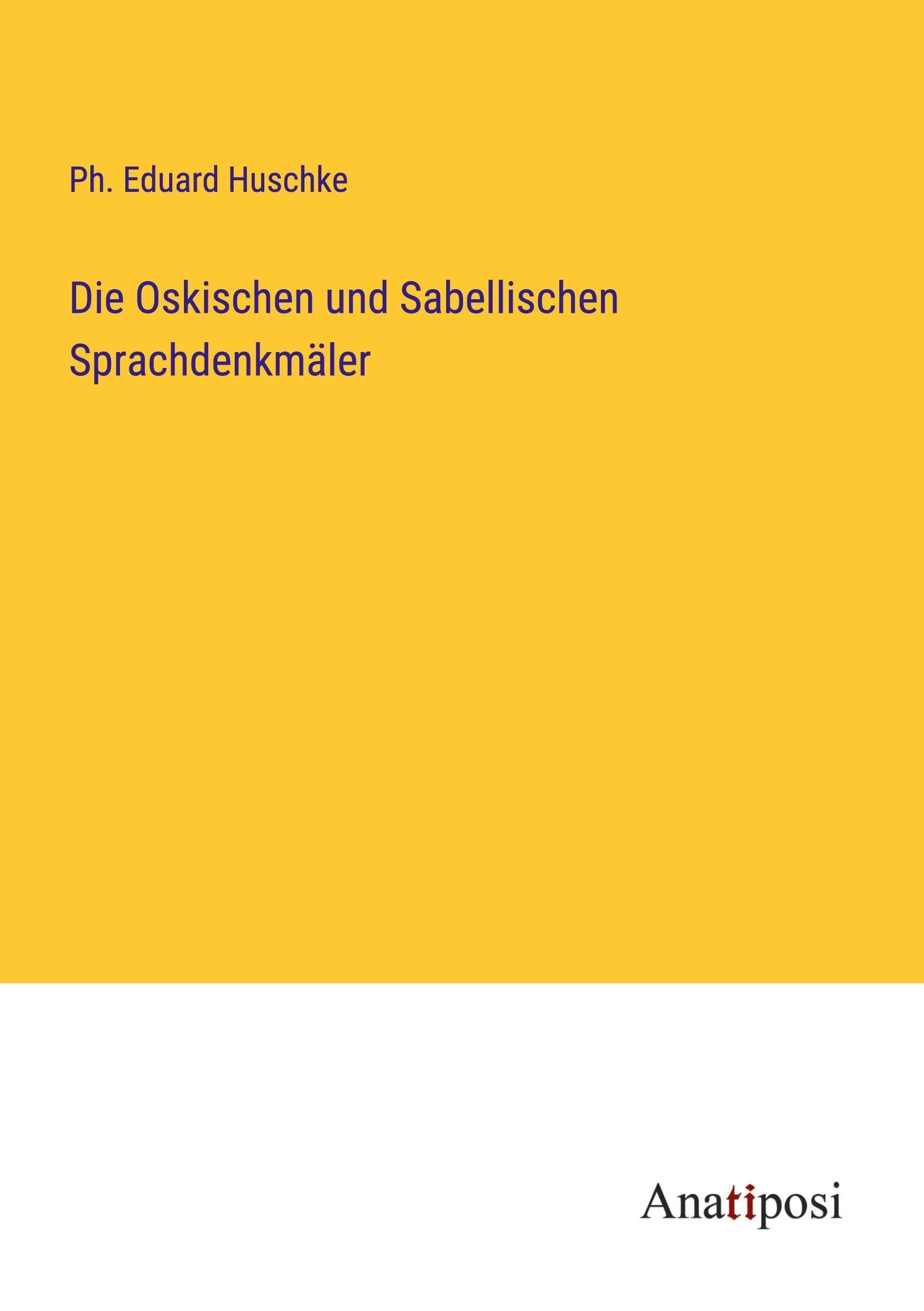 Die Oskischen und Sabellischen Sprachdenkmäler Contemporary literature