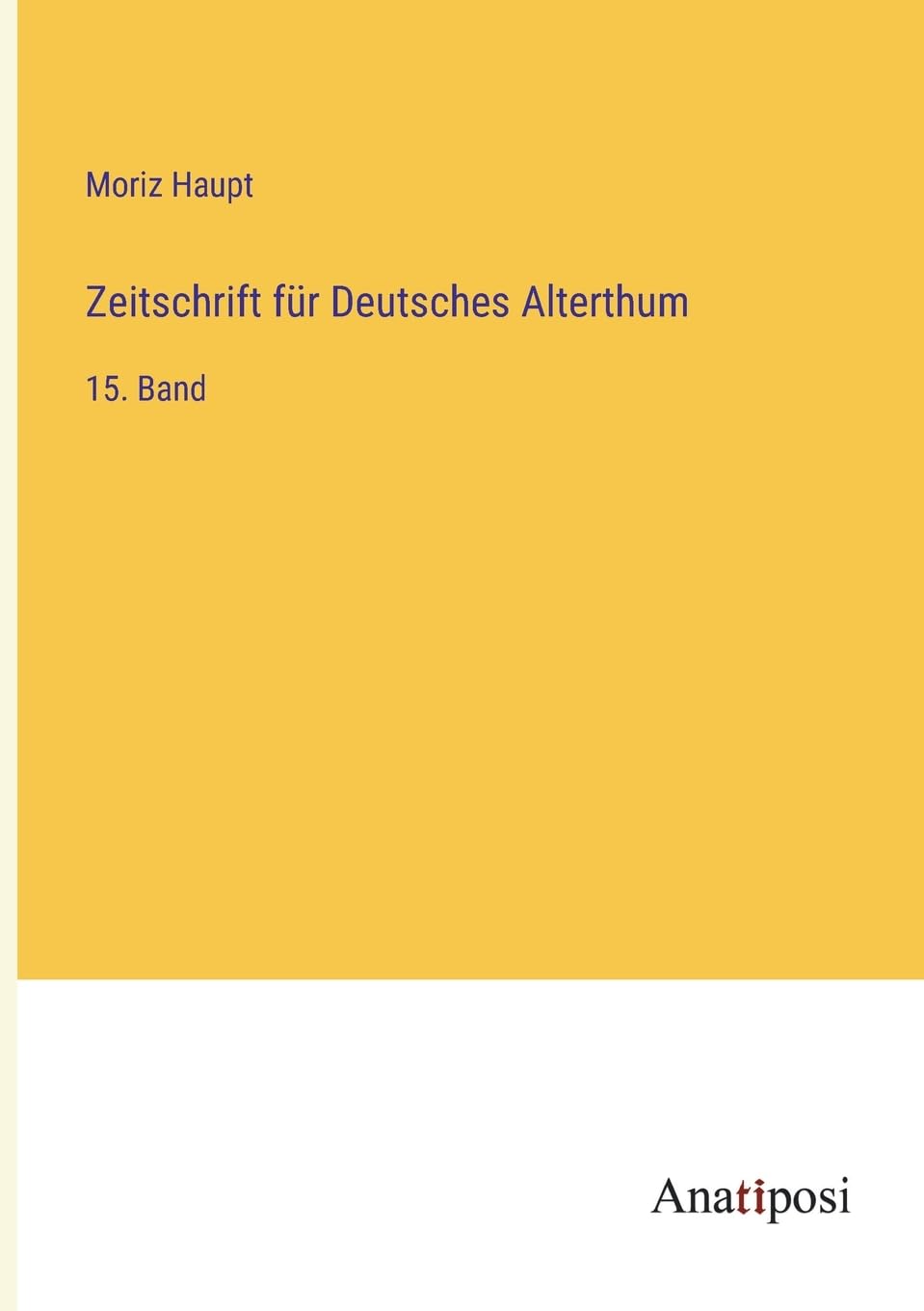 Zeitschrift für Deutsches Alterthum Contemporary literature