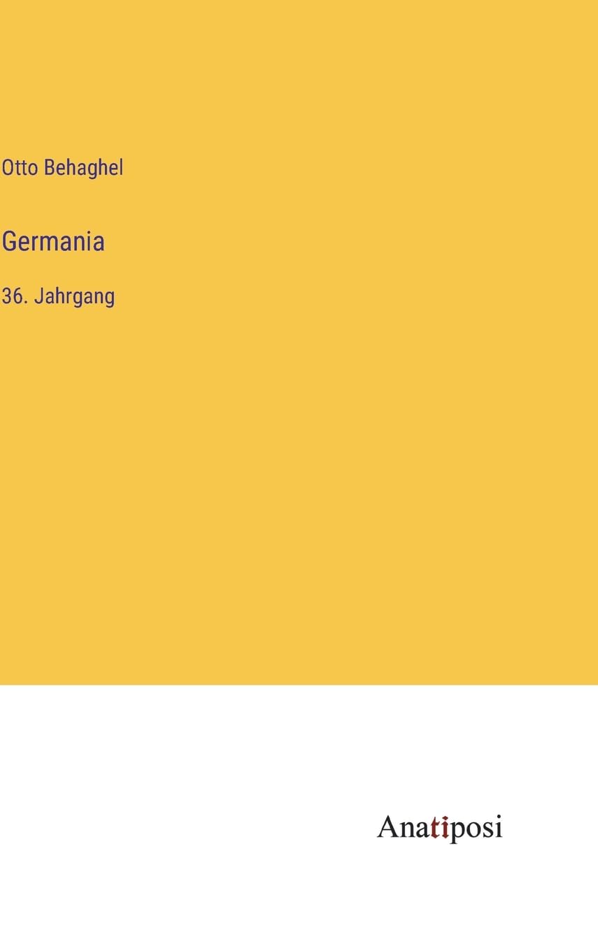 Germania: 36. Jahrgang Contemporary literature