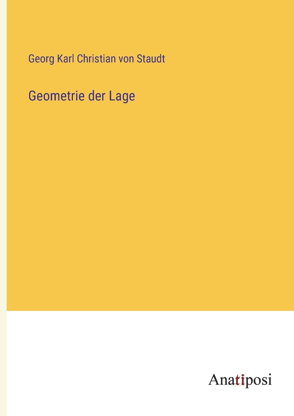 Geometrie der Lage Contemporary literature