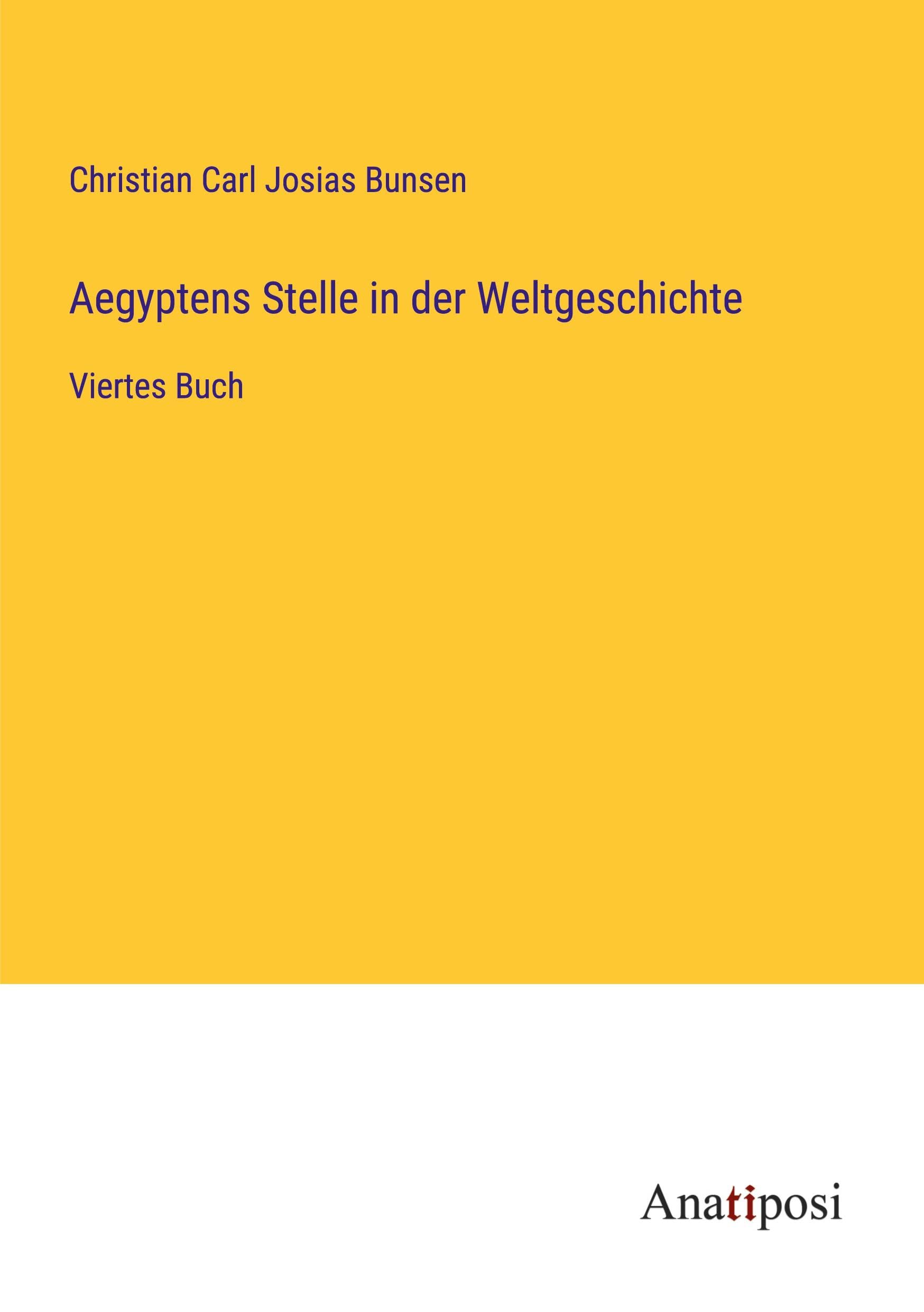 Aegyptens Stelle in der Weltgeschichte: Viertes Buch Contemporary literature
