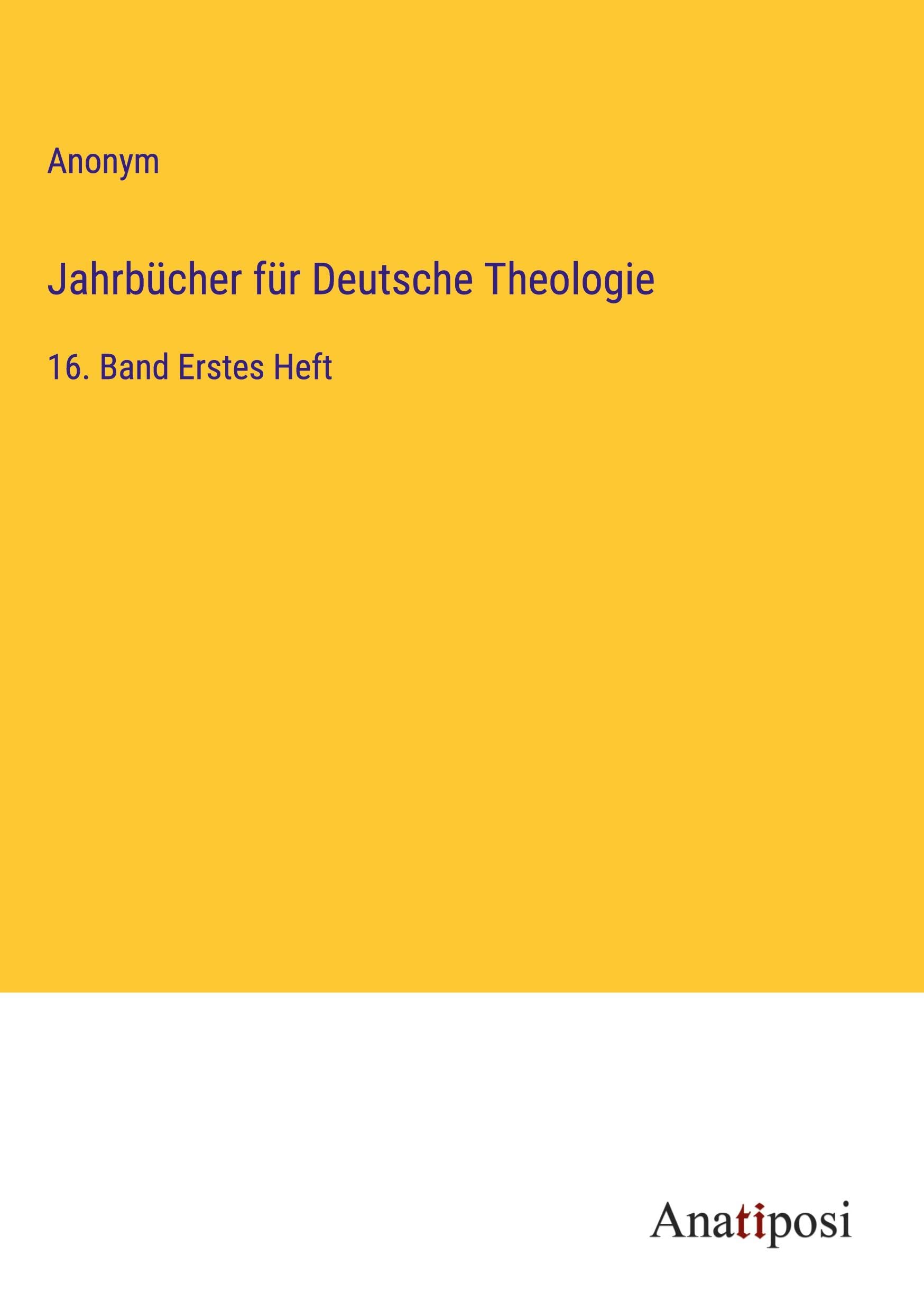 Jahrbücher für Deutsche Theologie Books