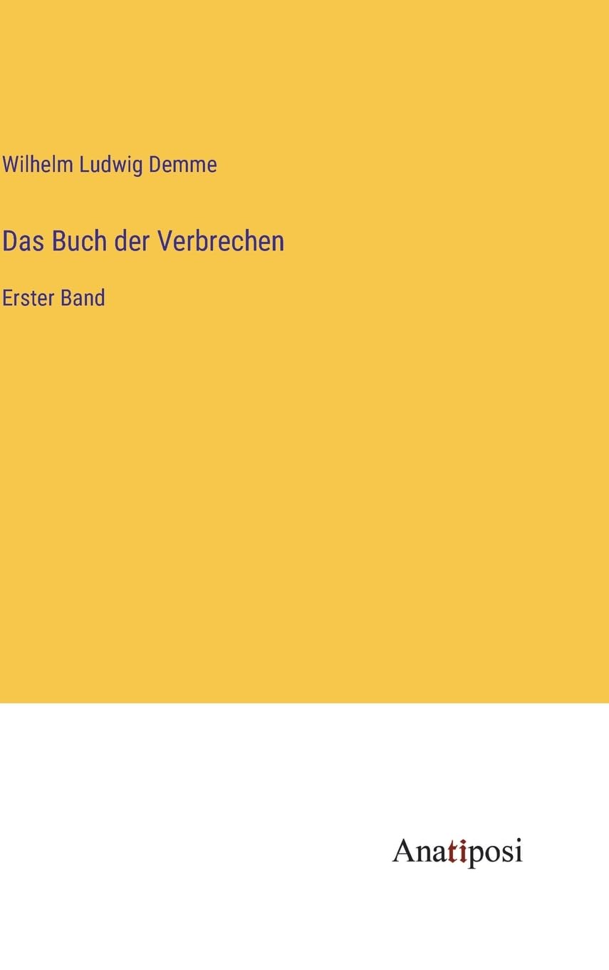 Das Buch der Verbrechen: Erster Band Contemporary literature