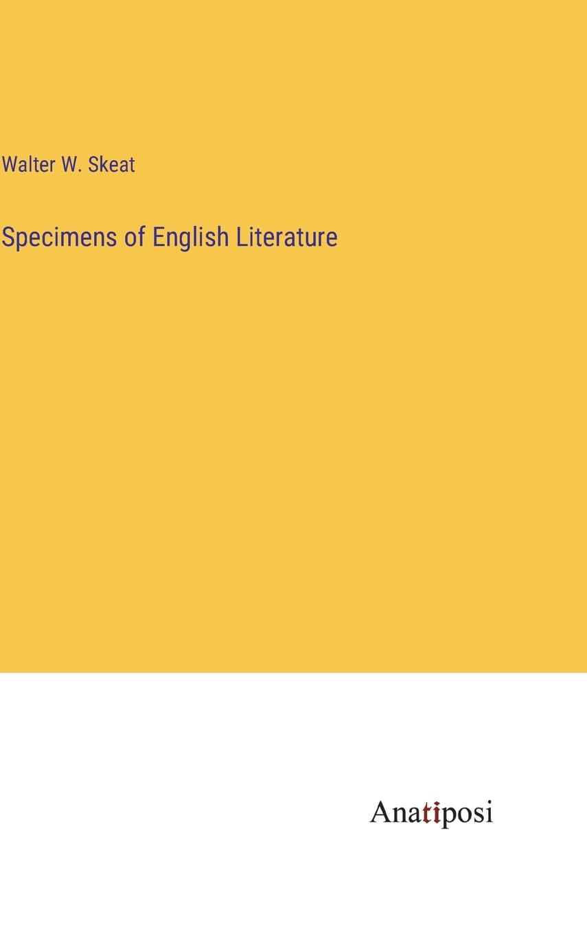 Specimens of English Literature Contemporary literature