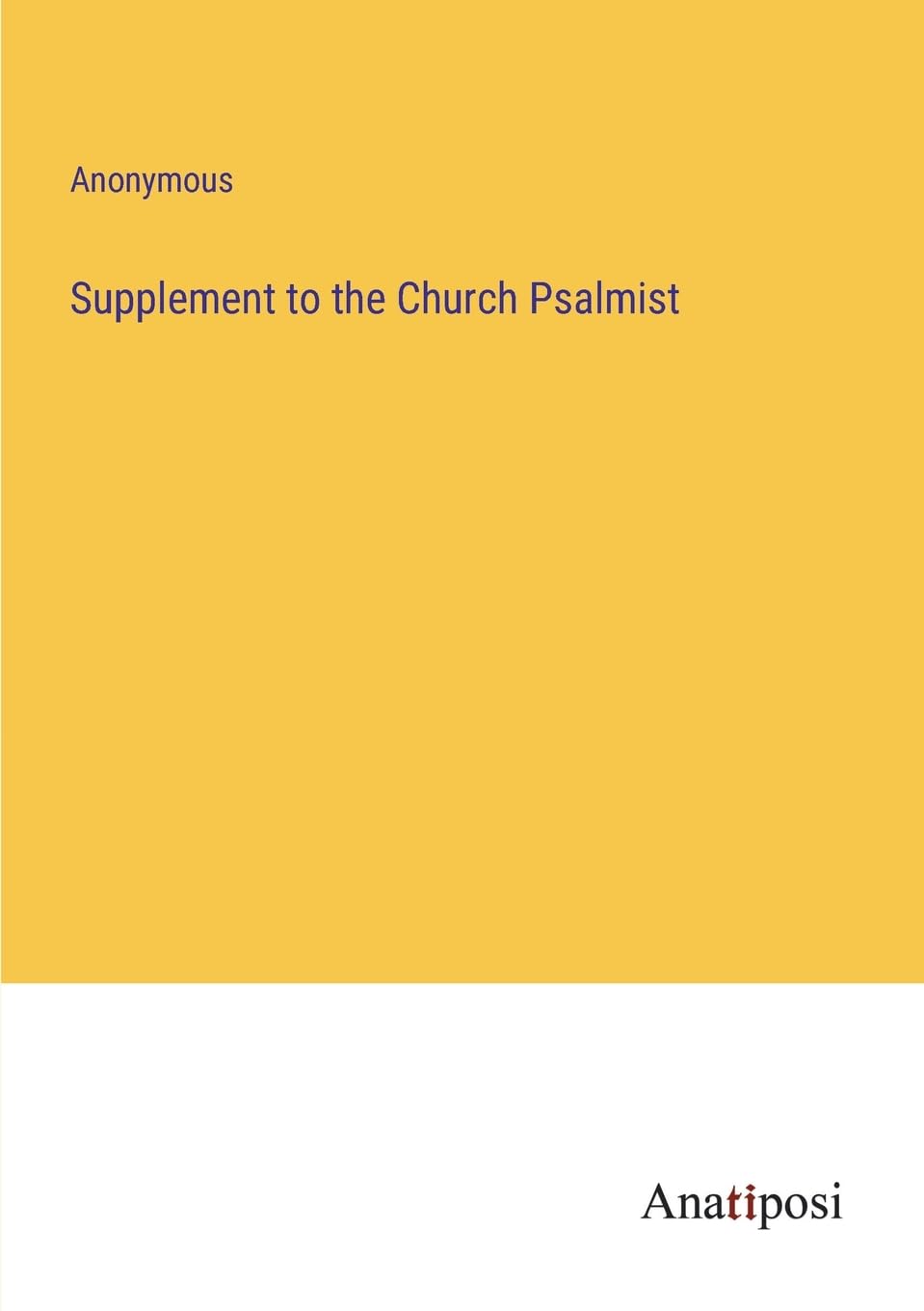 Supplement to the Church Psalmist Contemporary literature