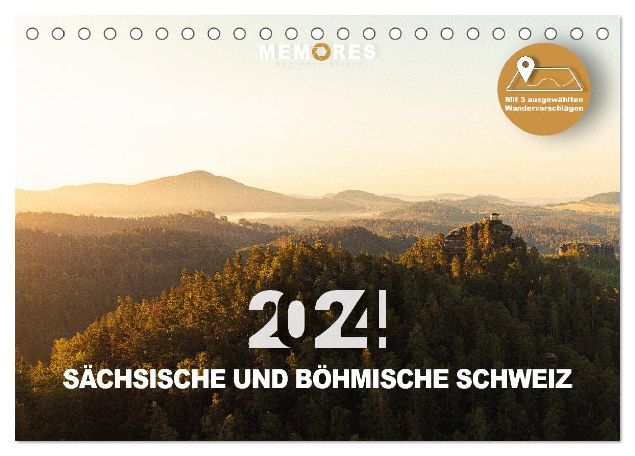 Sächsische und Böhmische Schweiz (Tischkalender 2024 DIN A5 quer), CALVENDO Monatskalender: Sächsische und Böhmische Schweiz entdecken, mit Wanderrouten zum nach wandern! (CALVENDO Natur) Film, Art & Culture