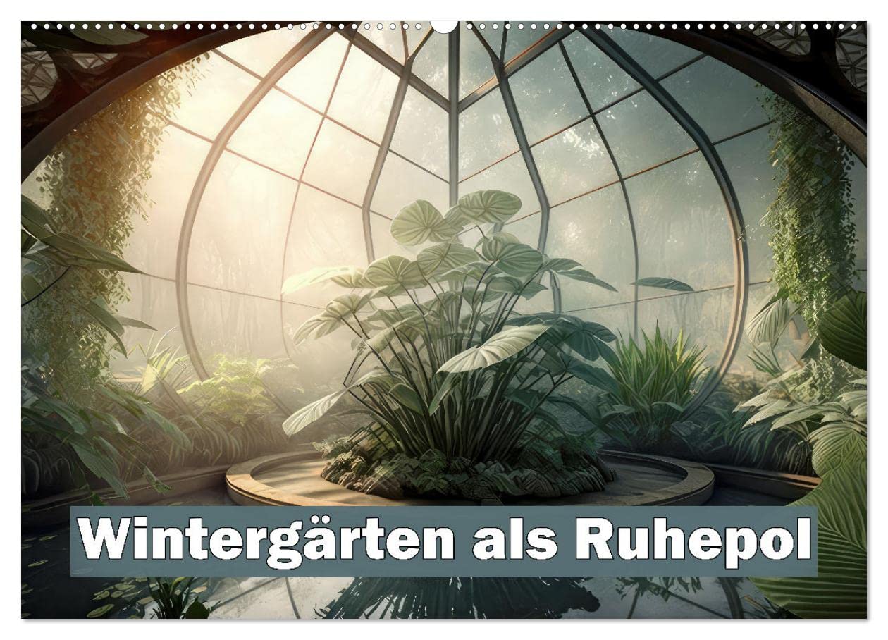 Wintergärten als Ruhepol (Wandkalender 2024 DIN A2 quer), CALVENDO Monatskalender: Wintergärten als Naturerlebnisraum (CALVENDO Natur) Film, Art & Culture