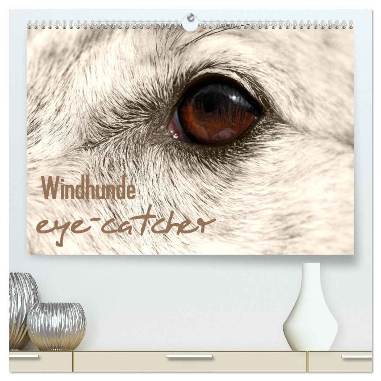 Windhunde eye-catcher (hochwertiger Premium Wandkalender 2024 DIN A2 quer), Kunstdruck in Hochglanz: Sepia-colorierte Fotos vom Galgo Español (CALVENDO Tiere) Natural Sciences