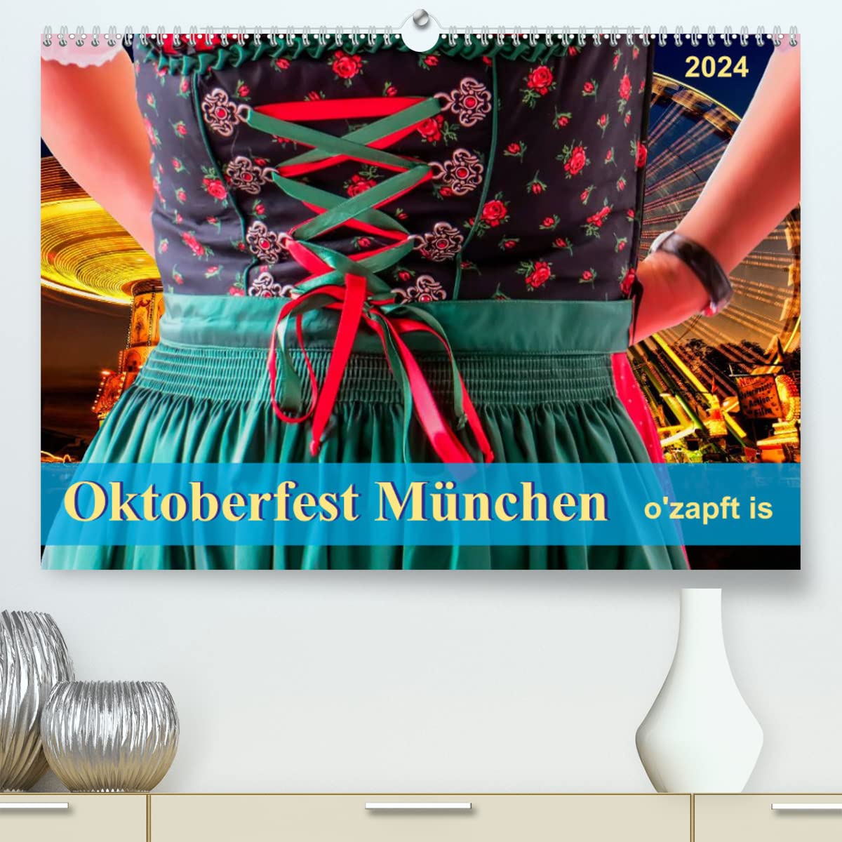 Oktoberfest München - o'zapft is (hochwertiger Premium Wandkalender 2024 DIN A2 quer), Kunstdruck in Hochglanz: Jedes Jahr zieht es rund sechs Millionen Besucher auf das größte Volksfest der Welt. Film, Art & Culture