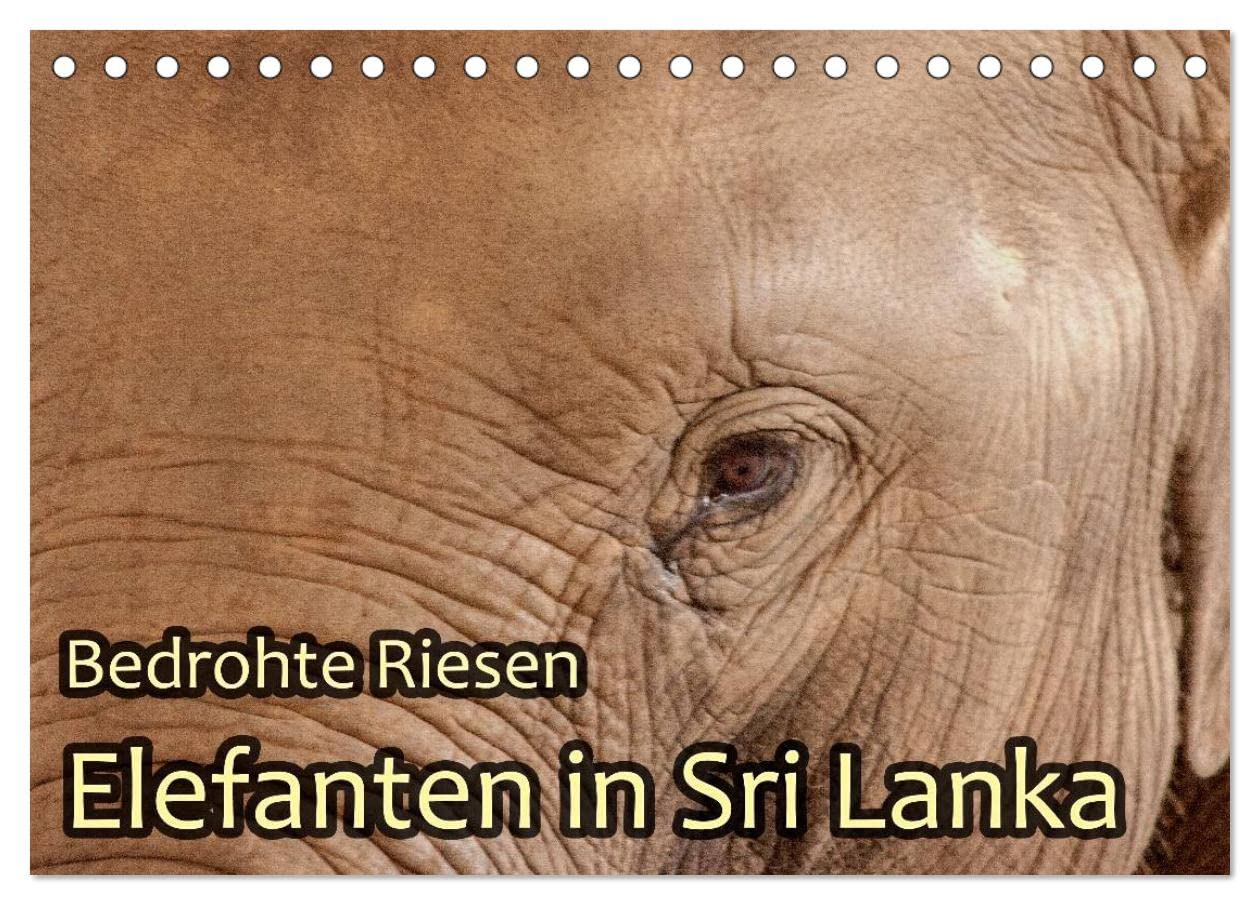 Bedrohte Riesen - Elefanten in Sri Lanka (Tischkalender 2024 DIN A5 quer), CALVENDO Monatskalender: Bilder einer sehr bedrohten und sehr beeindruckenden Tierart. (CALVENDO Tiere) Natural Sciences