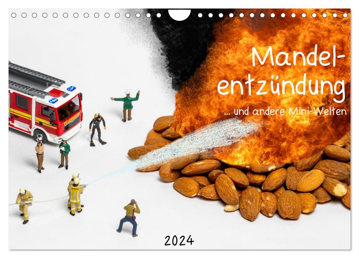 Mandelentzündung ... und andere Mini-Welten (Wandkalender 2024 DIN A4 quer), CALVENDO Monatskalender: Skurrile Situationen im Maßstab H0 (CALVENDO Spass) Film, Art & Culture