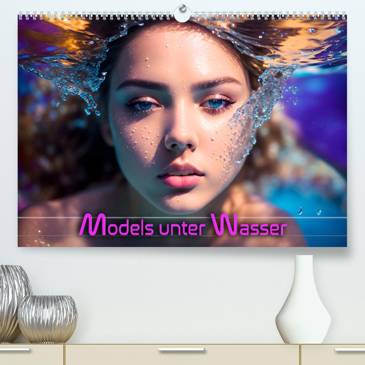 Models unter Wasser (hochwertiger Premium Wandkalender 2024 DIN A2 quer), Kunstdruck in Hochglanz: Atemberaubende Unterwasserporträts wunderschöner Frauen in magischem Licht (CALVENDO Kunst) Lifestyle