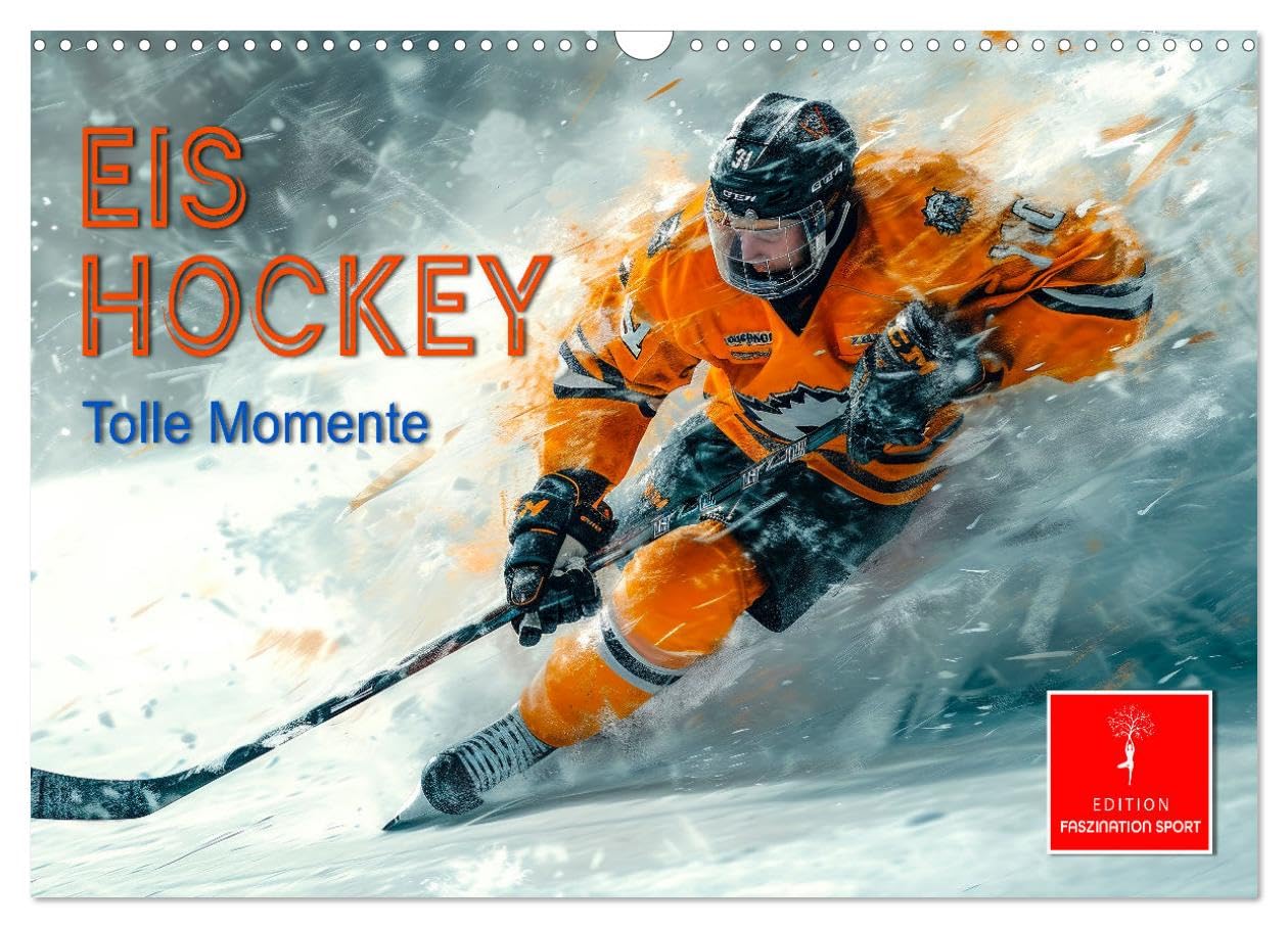 Eishockey - tolle Momente (Wandkalender 2025 DIN A3 quer), CALVENDO Monatskalender: Die schnellste Eis-Sportart bietet rassige Zweikämpfe. (CALVENDO Sport) Film, Art & Culture