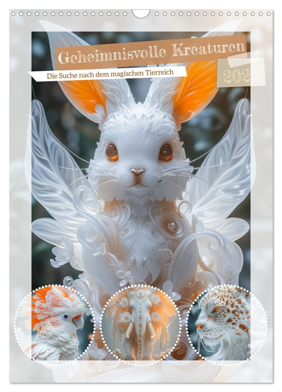 Geheimnisvolle Kreaturen (Wandkalender 2025 DIN A3 hoch), CALVENDO Monatskalender: Eine Reise ins Reich der Magie, entführt Sie in eine Welt voller Zauber und mystischer Wesen. (CALVENDO Spass) Parents & Children