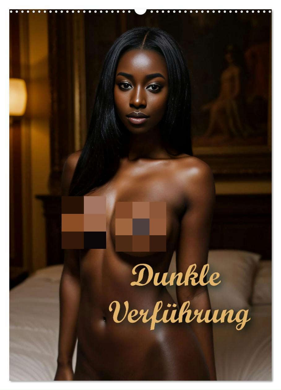 Dunkle Verführung (Wandkalender 2025 DIN A2 hoch), CALVENDO Monatskalender: Dunkelhäutige Frauen in sinnlichen Posen (CALVENDO Erotik) Calendars