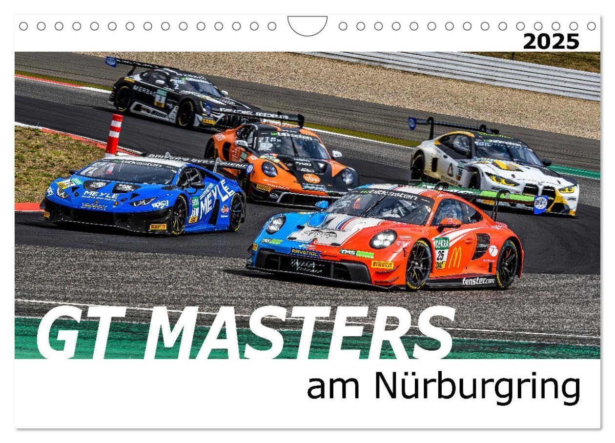 GT Masters am Nürburgring (Wandkalender 2025 DIN A4 quer), CALVENDO Monatskalender: Spektakuläre Rennszenen der Supersportwagen des ADAC GT Masters ... auf dem Nürburgring (CALVENDO Sport) Leisure & Fun