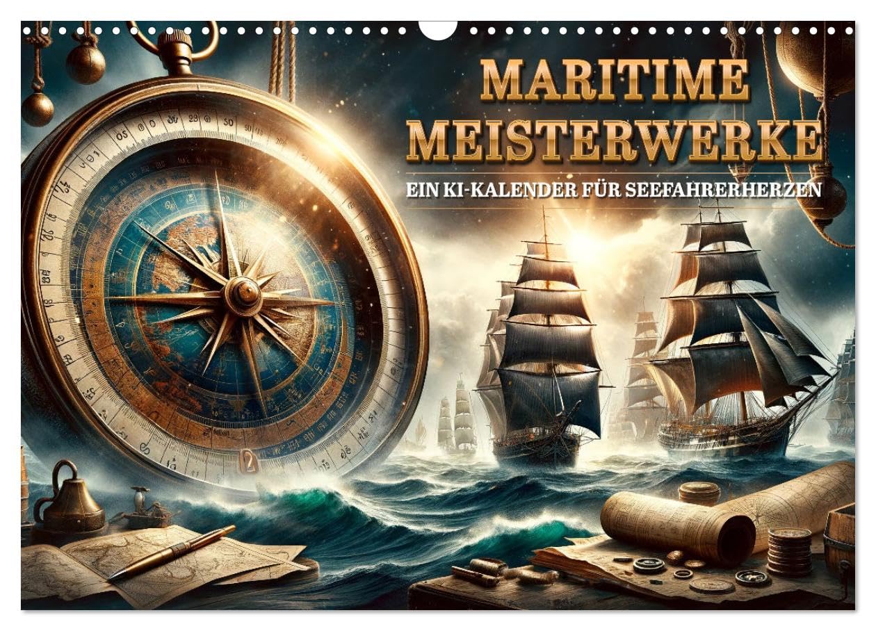 Maritime Meisterwerke: Ein KI-Kalender für Seefahrerherzen (Wandkalender 2025 DIN A3 quer), CALVENDO Monatskalender: Segel setzen in KI-Welten (CALVENDO Wissenschaft) Leisure, Home & Garden
