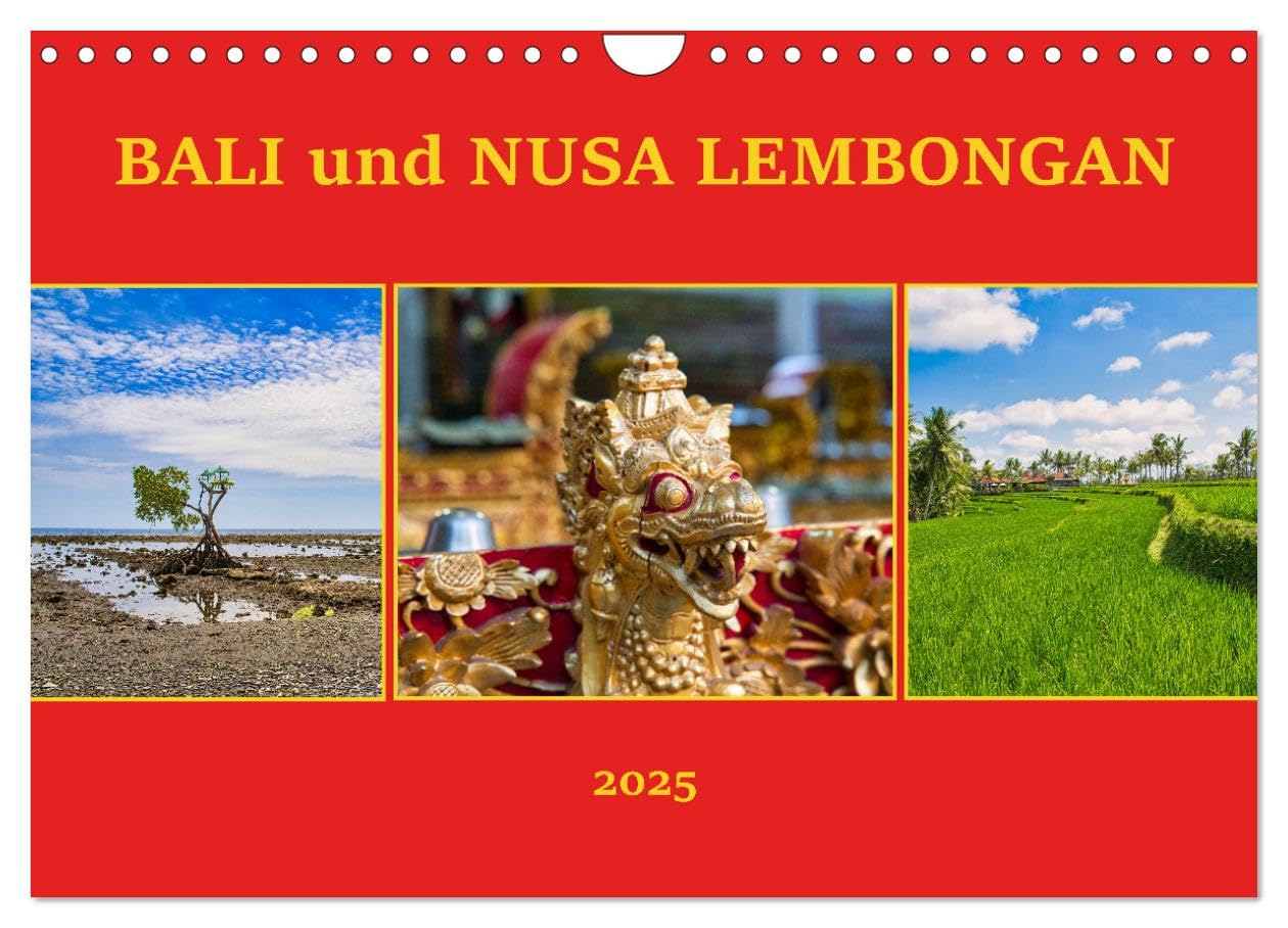Bali und Nusa Lembongan (Wandkalender 2025 DIN A4 quer), CALVENDO Monatskalender: Reiseimpressionen aus Bali und der Nachbarinsel Nusa Lembongan (CALVENDO Orte) Leisure, Home & Garden