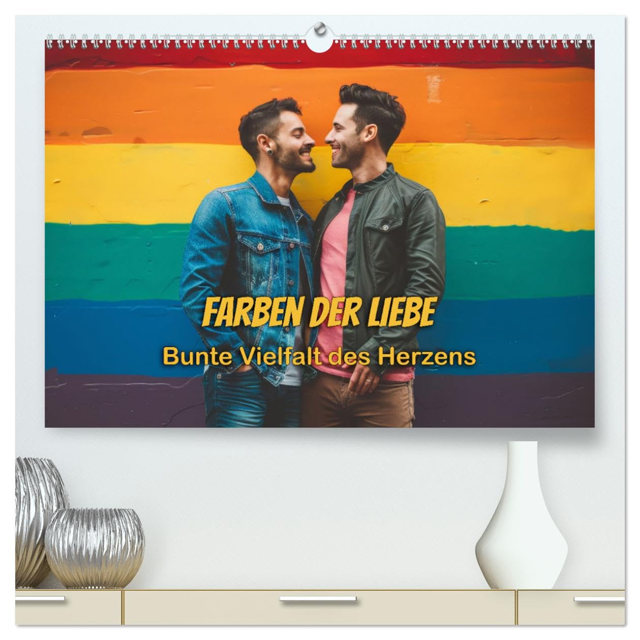 Farben der Liebe: Bunte Vielfalt des Herzens (hochwertiger Premium Wandkalender 2025 DIN A2 quer), Kunstdruck in Hochglanz: Liebe in all ihren bunten Facetten (CALVENDO Menschen) Film, Art & Culture