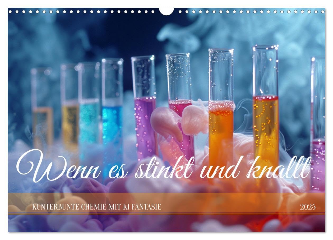 Wenn es stinkt und knallt (Wandkalender 2025 DIN A3 quer), CALVENDO Monatskalender: Chemie in farbenfrohen Bildern (CALVENDO Wissenschaft) General education