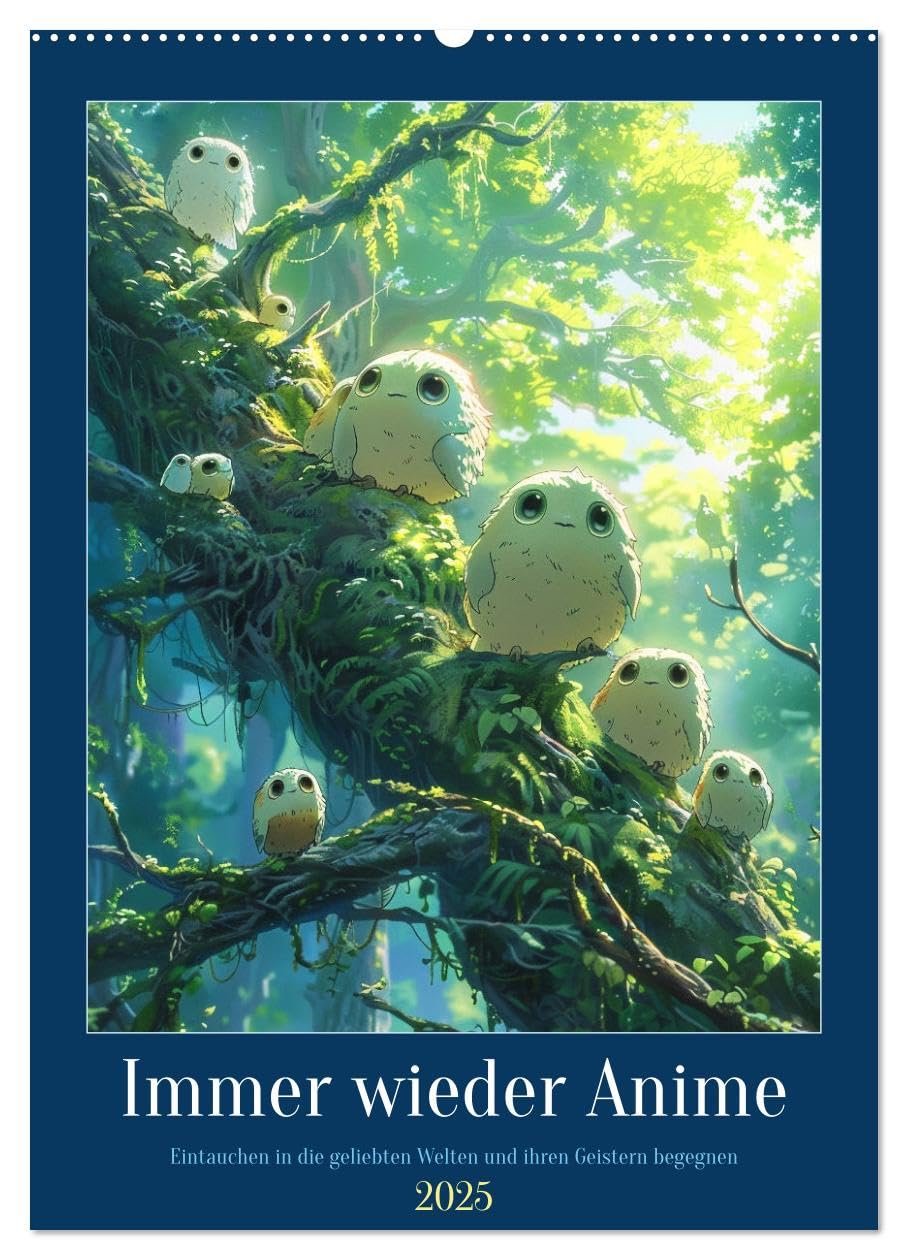Immer wieder Anime (Wandkalender 2025 DIN A2 hoch), CALVENDO Monatskalender: Faszination, Mystik und der Zauber des Zeichentrick (CALVENDO Natur) Manga
