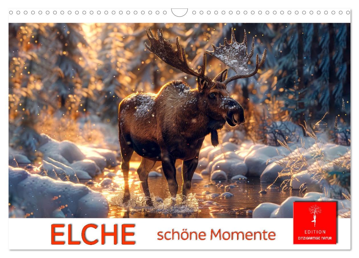 Elche - schöne Momente (Wandkalender 2025 DIN A3 quer), CALVENDO Monatskalender: Wunderschöne Wildtiere Skandinaviens entdecken. (CALVENDO Tiere) Garden & Plants
