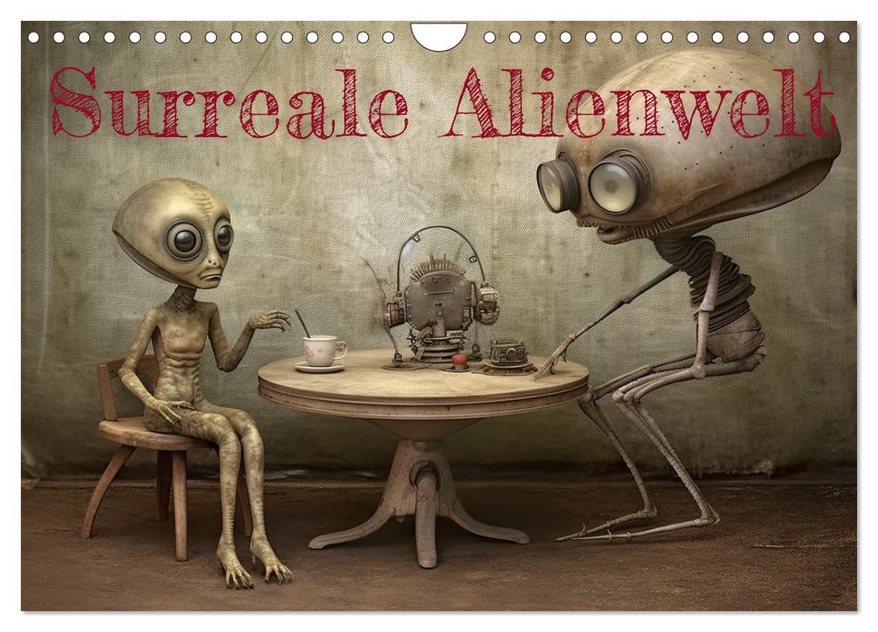 Surreale Alienwelt (Wandkalender 2025 DIN A4 quer), CALVENDO Monatskalender: Coole skurrile Aliens - KI generiert (CALVENDO Spass) Social Sciences