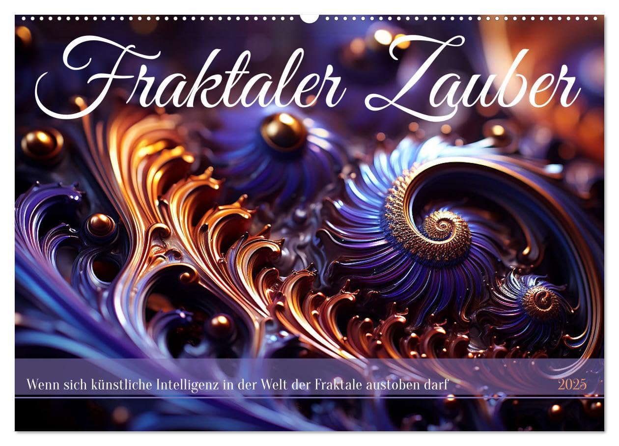 Fraktaler Zauber (Wandkalender 2025 DIN A2 quer), CALVENDO Monatskalender: Mathematik in schön - ganz anders als in der Schule (CALVENDO Wissenschaft) Business & Technology