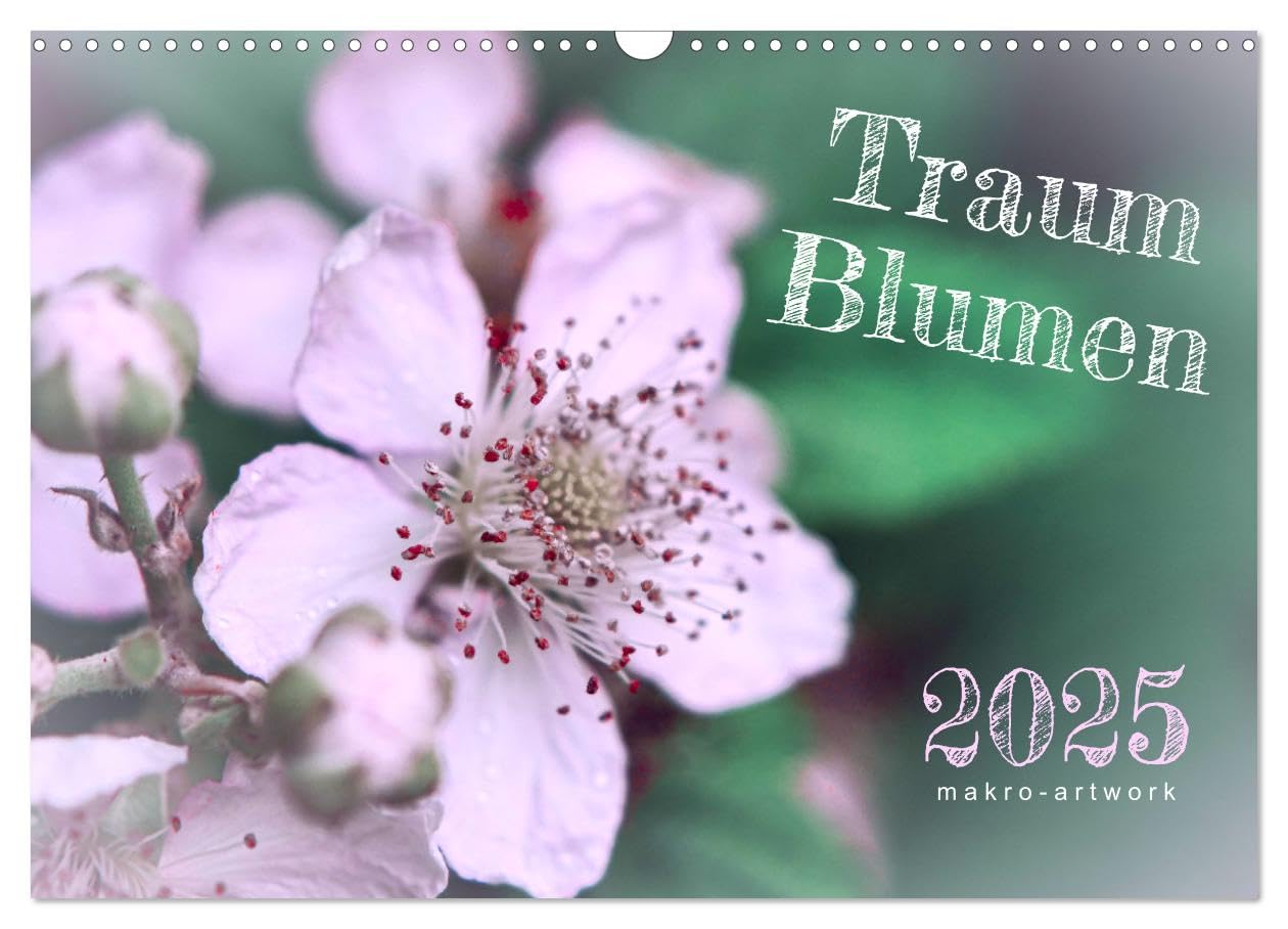 Traum Blumen (Wandkalender 2025 DIN A3 quer), CALVENDO Monatskalender: Makrofotografie zum Träumen (CALVENDO Natur) Film, Art & Culture