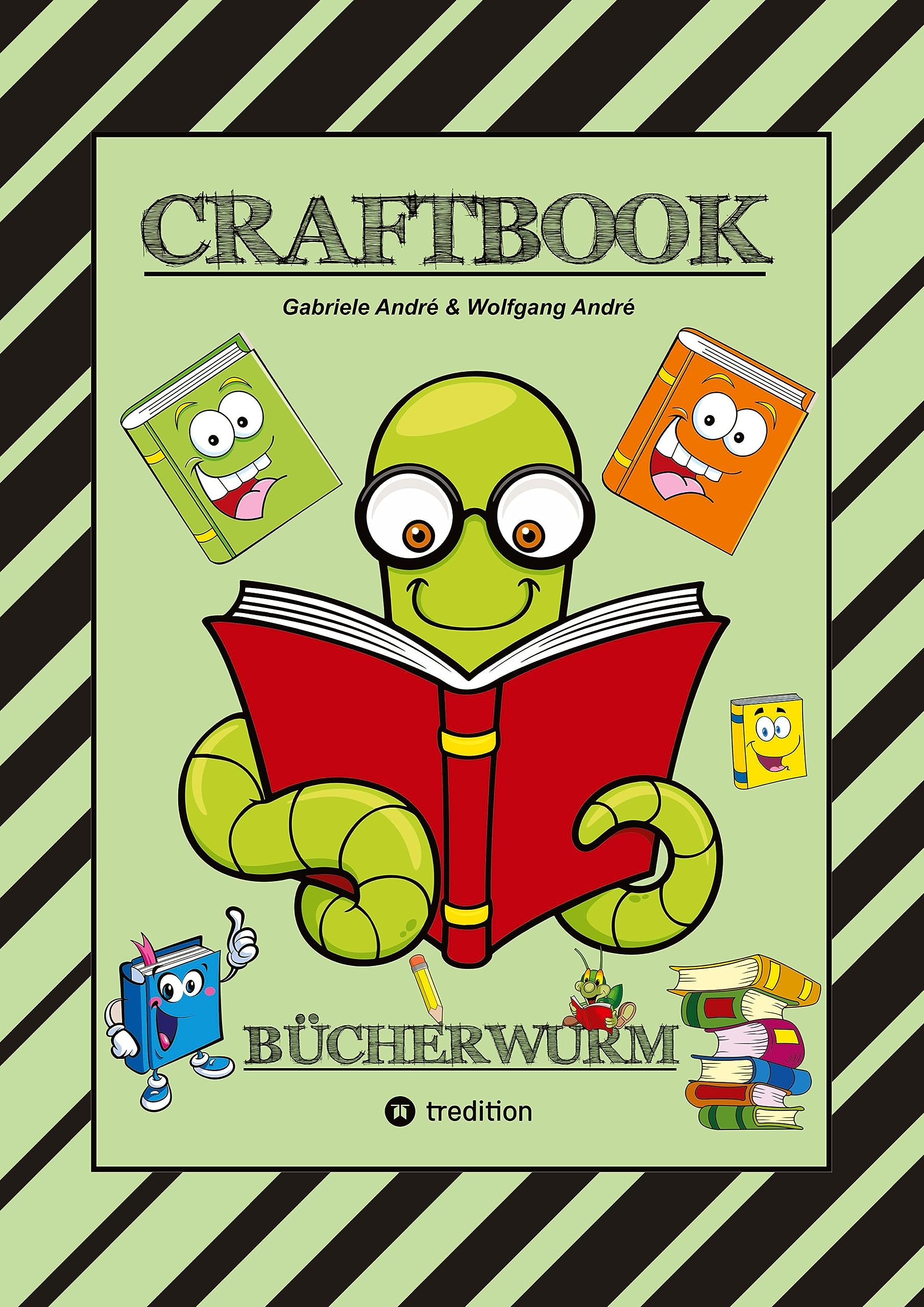 CRAFTOOK - SPIELERISCH LESENLERNEN - 100 TOLLE MOTIVE - LÜCKENTEXT - SPANNENDE RÄTSEL - MOTIVATION - SPASS AM LESEN: BÜCHERWURM (CRAFTBOOK - Das kann ich!: FUNNY FACES) Cartoons