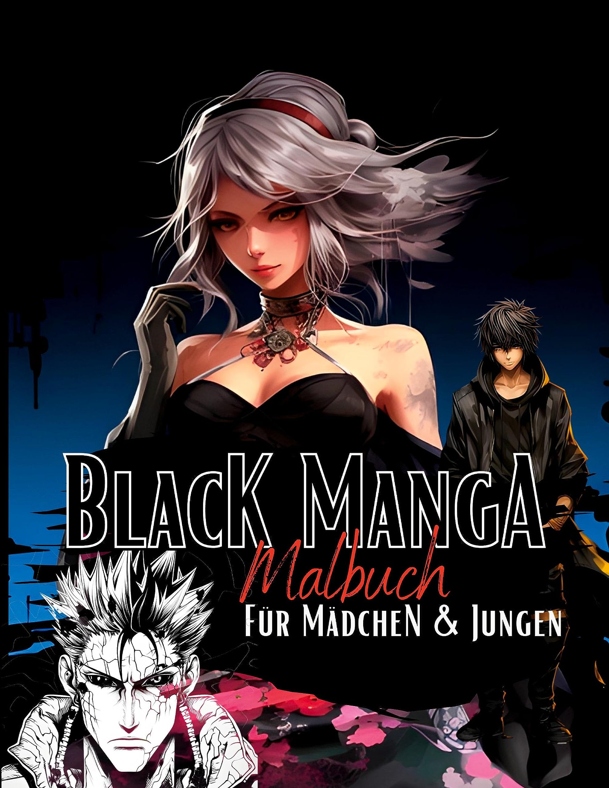 Black Manga Malbuch. Manga