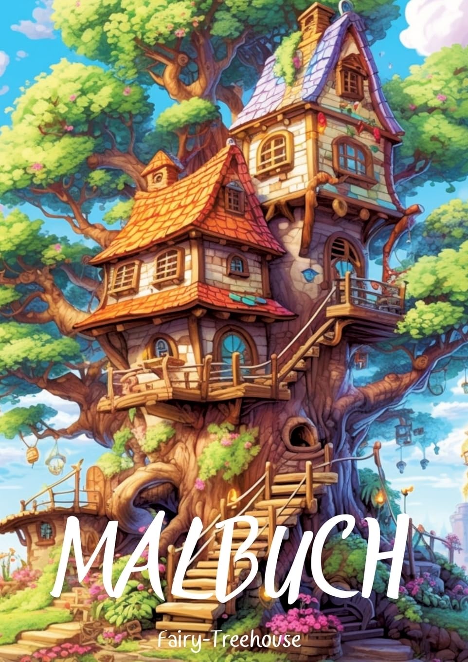Malbuch - Fairy-Treehouse Leisure & Fun