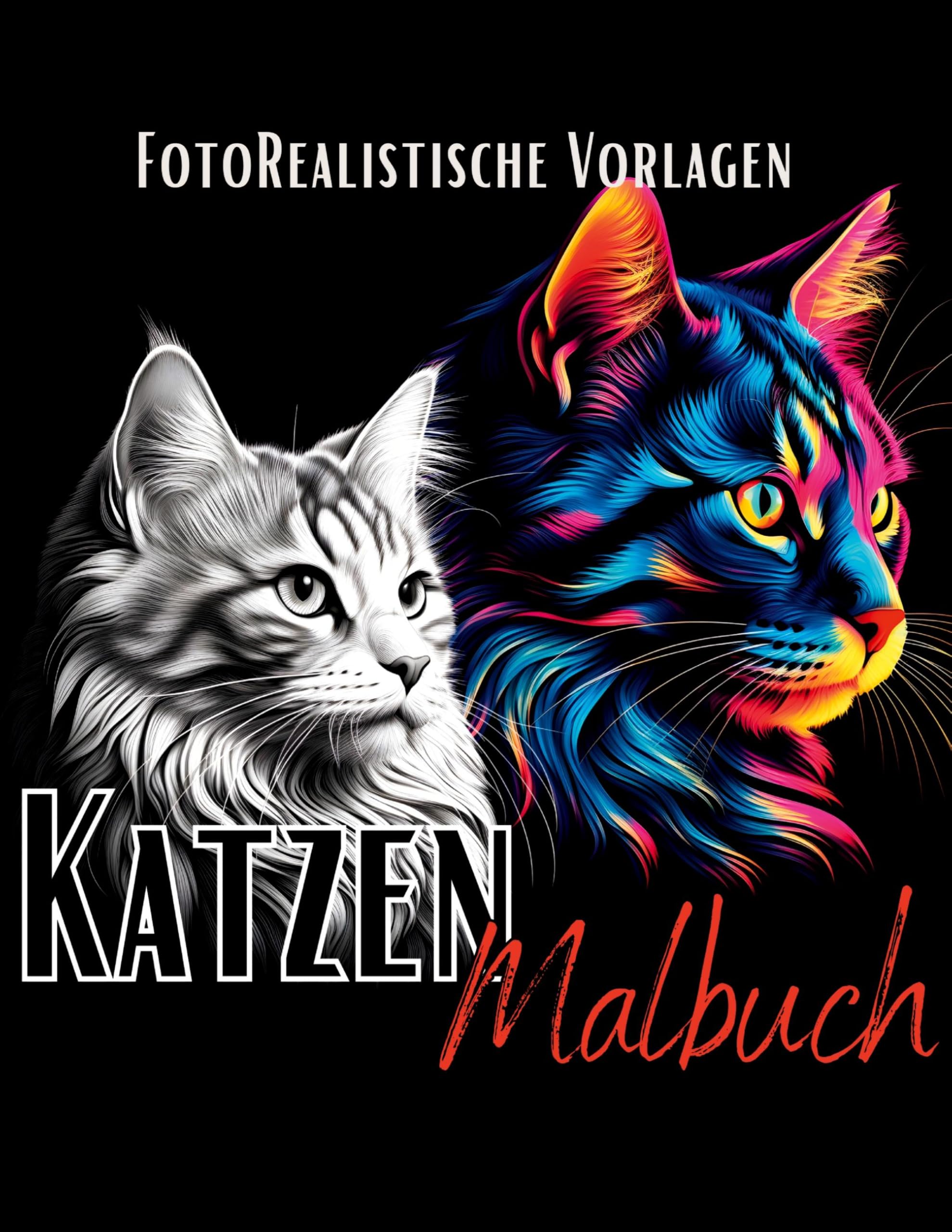 Katzen Malbuch "Fotorealistisch". Hobbies & Crafts