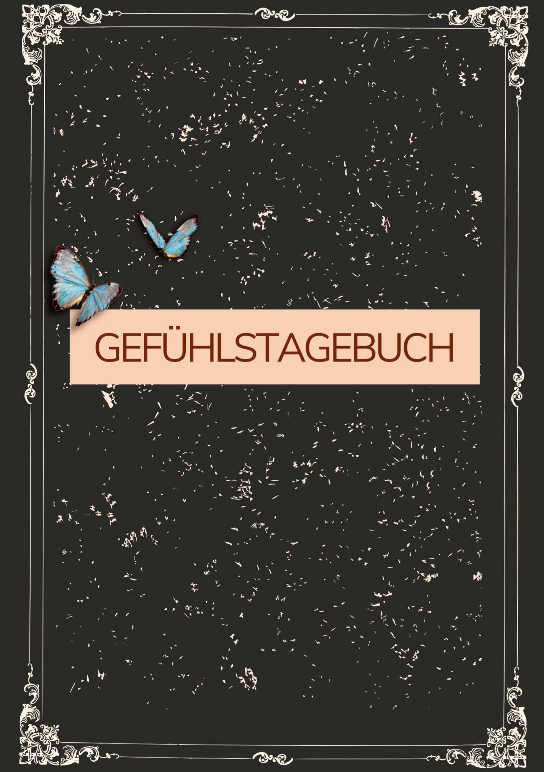 Gefühlstagebuch: Zur Selbstreflexion von Emotionen bei guten/schlechten Phasen. Gefühle verstehen mit täglichen Fragen. Mein Stimmungstagebuch. Black Edition. Health, Nutrition & Fitness