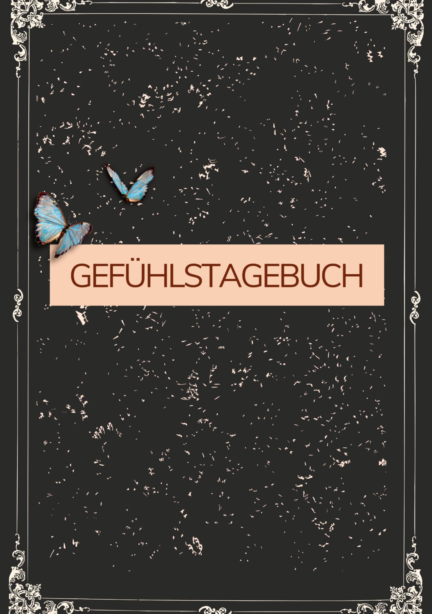 Gefühlstagebuch: Zur Selbstreflexion von Emotionen bei guten/schlechten Phasen. Gefühle verstehen mit täglichen Fragen. Mein Stimmungstagebuch. Black Edition. Health, Nutrition & Fitness