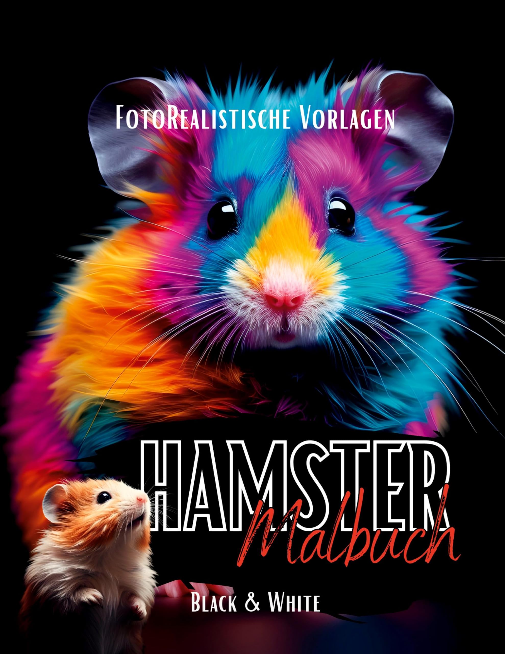 Malbuch Hamster "Fotorealistisch". Hobbies & Crafts