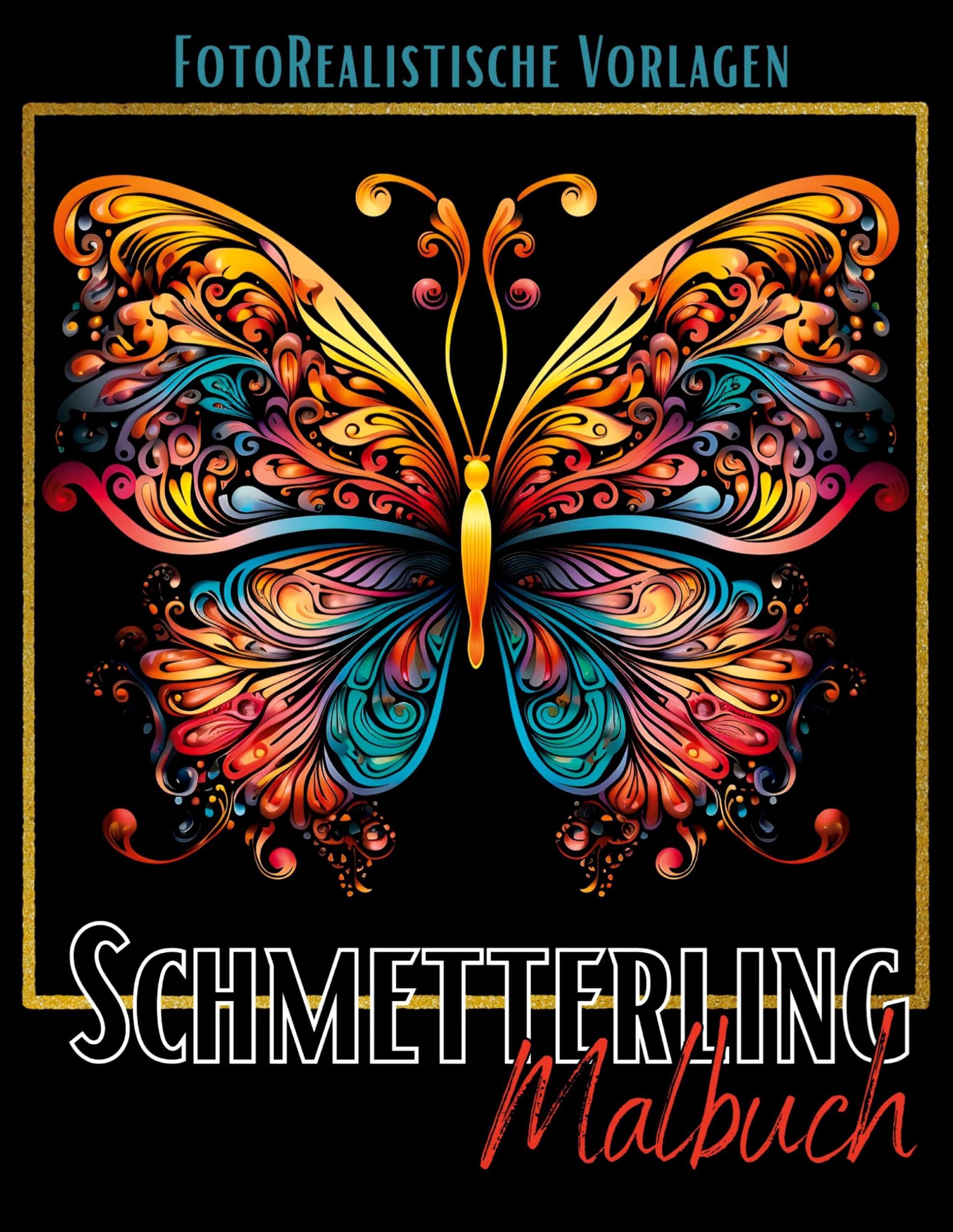 Malbuch Schmetterling "Fotorealistisch". Hobbies & Crafts