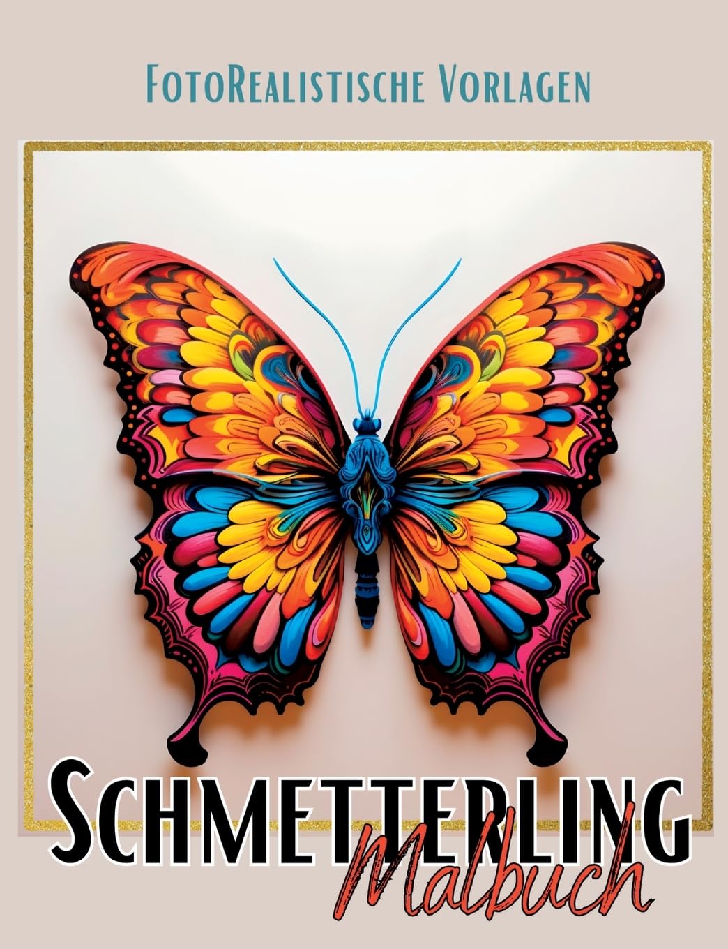 Malbuch Schmetterling "Fotorealistisch". Hobbies & Crafts
