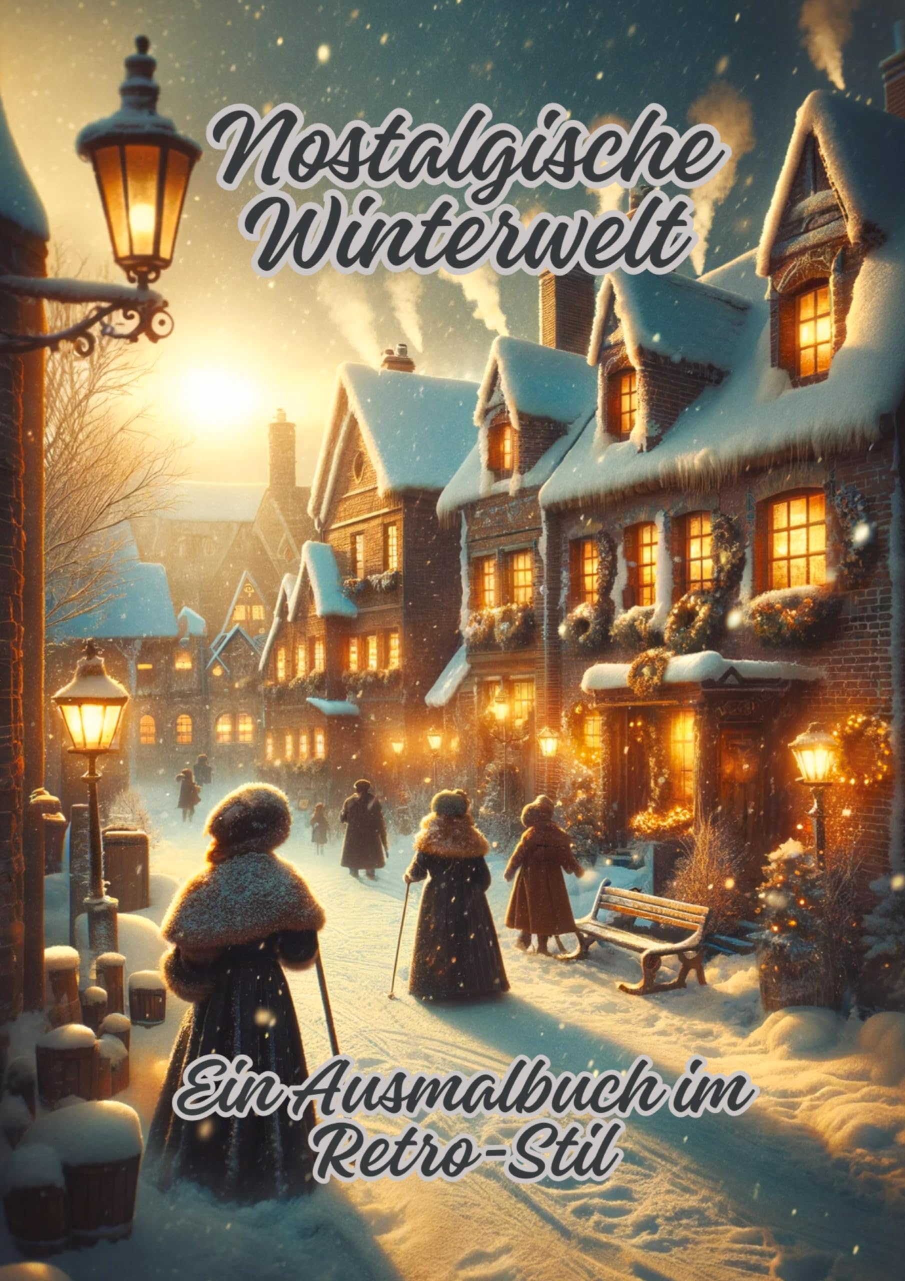 Nostalgische Winterwelt: Ein Ausmalbuch im Retro-Stil Hobbies & Crafts