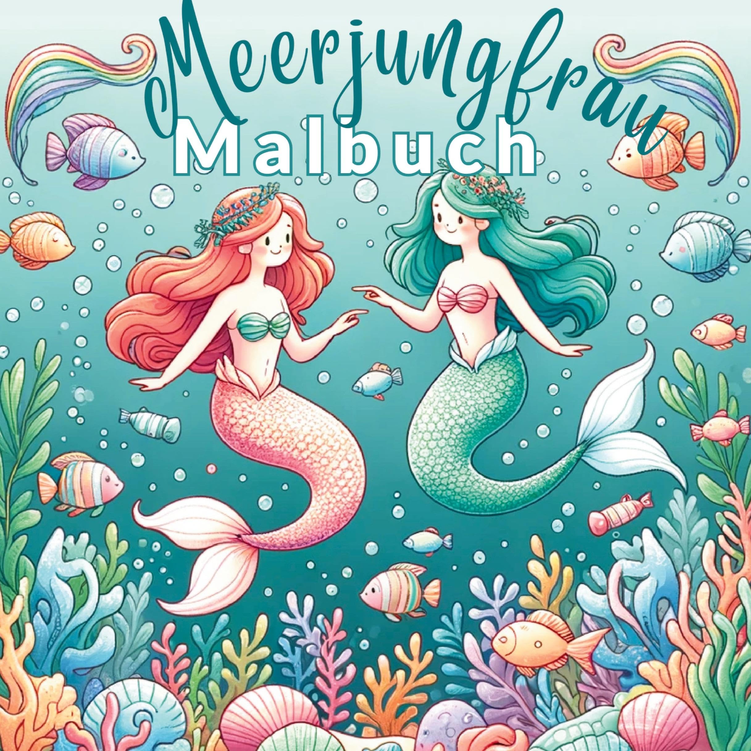 Meerjungfrauen-Malbuch mit 55 Fantasievollen Ausmalvorlagen für Mädchen! Non-fiction